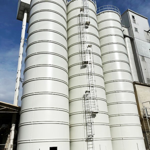 Realizzazione nuovi silos di un mangimificio Silos di un mangimificio